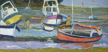 Œuvre contemporaine nommée « Le port à marée basse », Réalisée par MARICHALTON