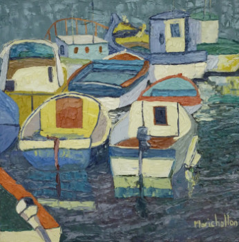 Œuvre contemporaine nommée « Bateaux », Réalisée par MARICHALTON