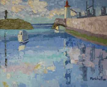 Œuvre contemporaine nommée « Port aux phares », Réalisée par MARICHALTON