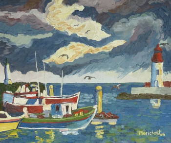 Œuvre contemporaine nommée « Le port de la Cotinière », Réalisée par MARICHALTON