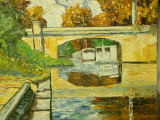 Œuvre contemporaine nommée « Le pont du Mas d'Agenais », Réalisée par MARICHALTON