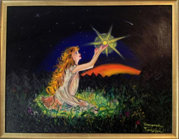 Œuvre contemporaine nommée « La fille et l'étoile », Réalisée par KHORRY66