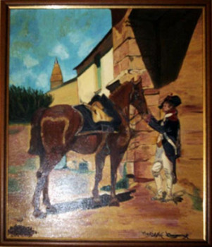 Œuvre contemporaine nommée « Le soldat et son cheval », Réalisée par KHORRY66