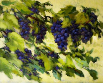Œuvre contemporaine nommée « Grappes de raisin. ref: 6F05A14 », Réalisée par AGNèS DORTU