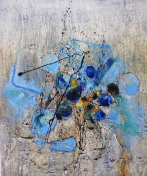 Œuvre contemporaine nommée « Feu d'artifice bleu », Réalisée par ALBUR
