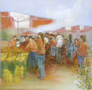 Œuvre contemporaine nommée « Le marché », Réalisée par JEAN GODIN