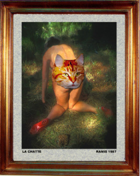 Œuvre contemporaine nommée « 1987 La chatte », Réalisée par EMILE RAMIS
