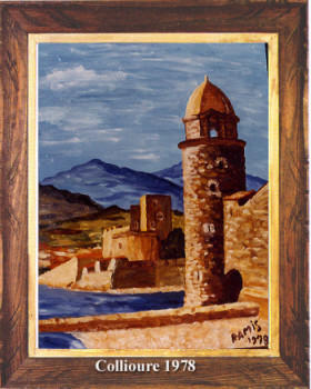 Œuvre contemporaine nommée « Collioure 1978 », Réalisée par EMILE RAMIS