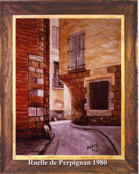 Œuvre contemporaine nommée « Perpignan, rue Nabot 1980 », Réalisée par EMILE RAMIS