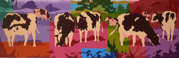 Œuvre contemporaine nommée « Les vaches », Réalisée par DANIELL