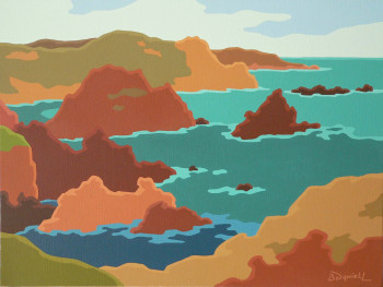 Œuvre contemporaine nommée « Côte du Cap Sizun », Réalisée par DANIELL