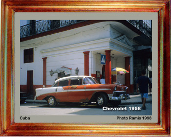 Œuvre contemporaine nommée « Cuba 1998 Chevrolet 1958 », Réalisée par EMILE RAMIS