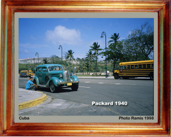 Œuvre contemporaine nommée « Cuba 1998 Packard 1940 », Réalisée par EMILE RAMIS