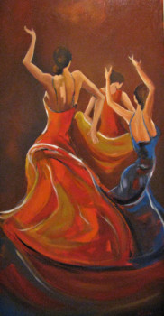 Œuvre contemporaine nommée « Danseuses de Sévillane », Réalisée par JEAN-NOëL LE JUNTER
