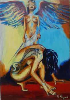 Œuvre contemporaine nommée « L'ange Déchu », Réalisée par PHILOU