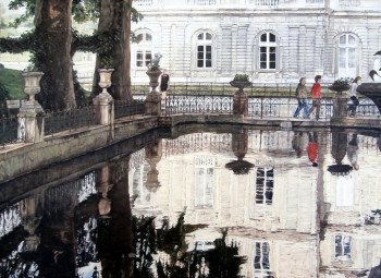 Œuvre contemporaine nommée « la Fontaine de Médicis du Jardin du Luxembourg, Paris 6 ème  », Réalisée par BORé IVANOFF