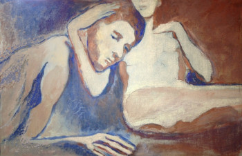 Œuvre contemporaine nommée « les amants », Réalisée par ANNE-SOPHIE LAIMé