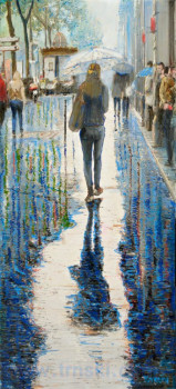 Contemporary work named « Blue Rainy Day », Created by VELIMIR TRNSKI