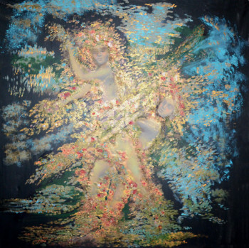Œuvre contemporaine nommée « Les amants célestes », Réalisée par FLORENCE COMAS