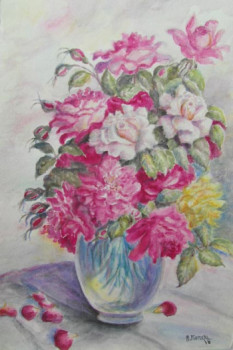 Œuvre contemporaine nommée « Roses du Jardin », Réalisée par AMALIA MEREU