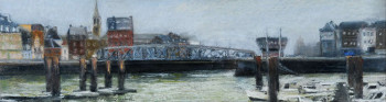 Œuvre contemporaine nommée « Panorama du Pont Colbert, Dieppe », Réalisée par CORINNE QUIBEL