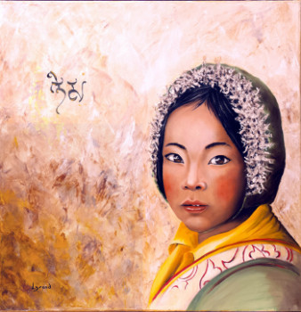 Œuvre contemporaine nommée « FILLE DE MONGOLIE », Réalisée par LYSAND