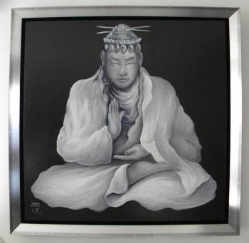 Œuvre contemporaine nommée « Bouddha Tibétain », Réalisée par JEAN-MARIE LAMARE
