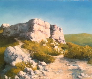 Œuvre contemporaine nommée « Garrigue rocailleuse », Réalisée par SYLVIE PIOLI