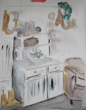 Œuvre contemporaine nommée « buffet », Réalisée par MIREILLE BREGOU