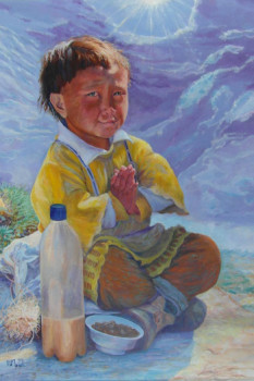 Œuvre contemporaine nommée « Le petit Tibétain », Réalisée par AMALIA MEREU