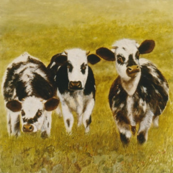 Œuvre contemporaine nommée « Mes Vaches », Réalisée par ADRIENNE JALBERT