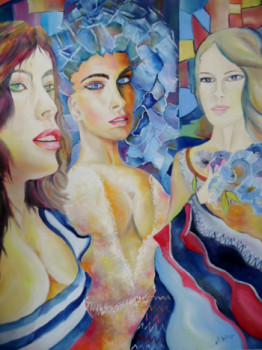 Œuvre contemporaine nommée « 3 femmes », Réalisée par DI BLIQUI