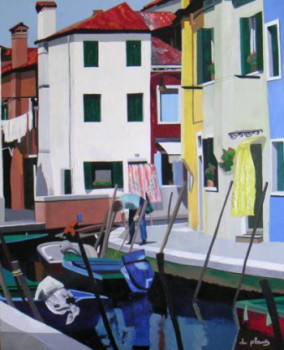 Œuvre contemporaine nommée « BURANO », Réalisée par ANNE DU PLANTY