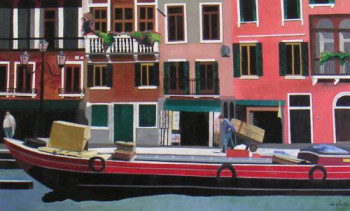 Œuvre contemporaine nommée « VENISE CANAREGGIO », Réalisée par ANNE DU PLANTY