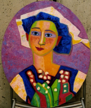 Œuvre contemporaine nommée « Femme au muguet », Réalisée par FRANCE WAGNER