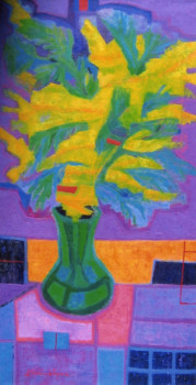 Œuvre contemporaine nommée « Le mimosa », Réalisée par FRANCE WAGNER