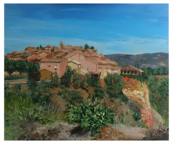 Œuvre contemporaine nommée « Roussillon le village », Réalisée par NOëLLE HUIN
