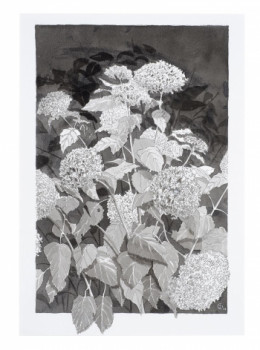 Œuvre contemporaine nommée « Hortensias-1 », Réalisée par JYCé