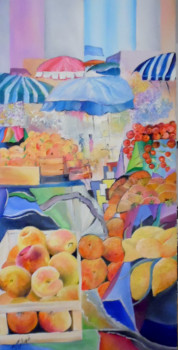 Œuvre contemporaine nommée « Marché aux fruits », Réalisée par DI BLIQUI