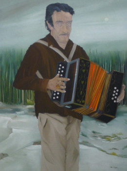 Œuvre contemporaine nommée « Un accordéon en hiver », Réalisée par FéLIX MONGET