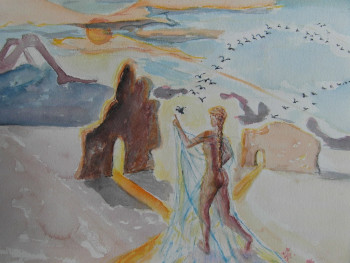 Œuvre contemporaine nommée « (vision ) les portes du destin », Réalisée par AMALIA MEREU
