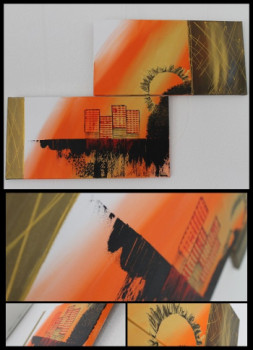 Œuvre contemporaine nommée « Ville sous le soleil », Réalisée par ALACHASSEAUXTRESORS