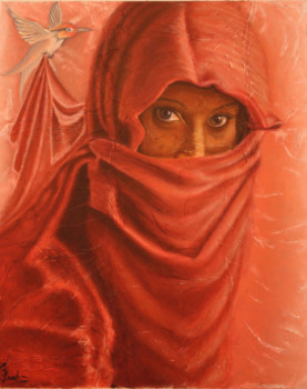 Œuvre contemporaine nommée « Femme orientale - portrait », Réalisée par FREDERIQUE