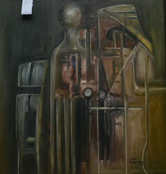 Œuvre contemporaine nommée « L'IMAGE DES ANCETRES », Réalisée par KOUNDO VLAVO