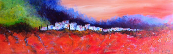 Œuvre contemporaine nommée « Village sur la falaise », Réalisée par PATRICIA DELEY