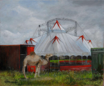 Œuvre contemporaine nommée « Quel cirque !! », Réalisée par CORINNE QUIBEL
