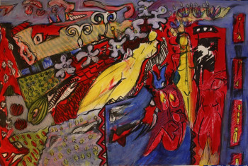 Œuvre contemporaine nommée « Femme jaune », Réalisée par HERVé PLOUZEN