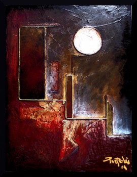 Œuvre contemporaine nommée « pleine lune », Réalisée par JANPOL PORTALIS