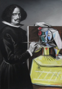 Œuvre contemporaine nommée « VELASQUEZ ET PICASSO », Réalisée par BRUET