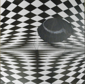 Œuvre contemporaine nommée « Immortelle en noir et blanc », Réalisée par PATRICIA POTIRON